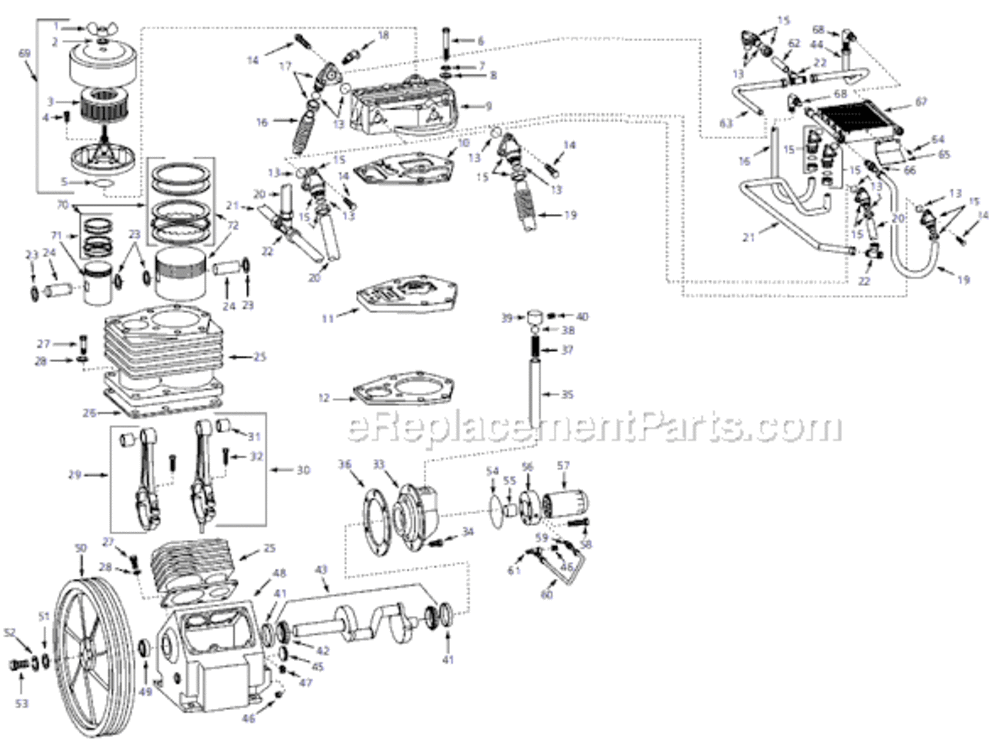 Page A Diagram and Parts List for CI100000PP 1997 Campbell Hausfeld Compressor